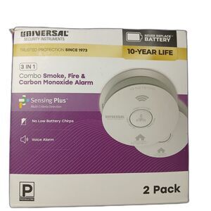USI 2-Pack 10-Year Battery Combination Smoke and Carbon Monoxide Detector